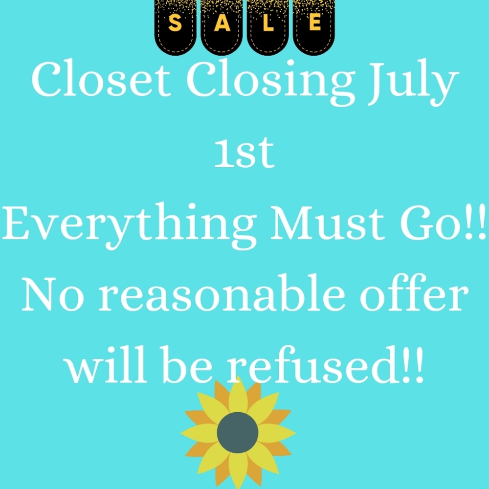 Closet Closing Sale!!